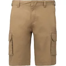 Férfi rövid nadrág Kariban KA754 Men S Multipocket Bermuda Shorts -40, Camel
