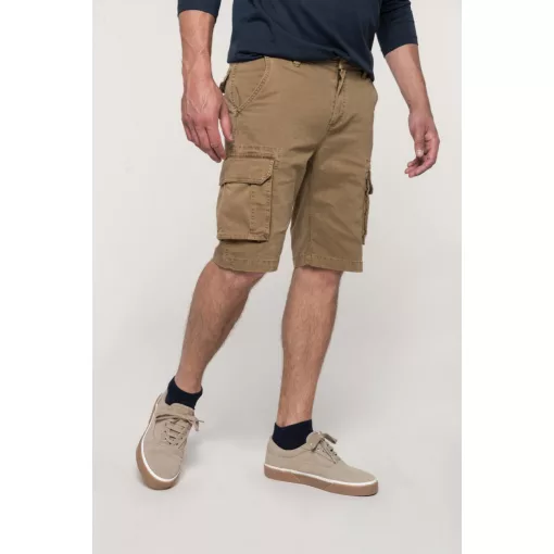 Férfi rövid nadrág Kariban KA754 Men S Multipocket Bermuda Shorts -40, Dark Navy