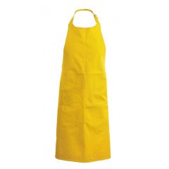   Uniszex, női, férfi zsebes kötény, szakács, pincér Kariban KA885 Cotton Apron With pocket -Egy méret, Yellow