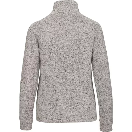 Férfi pulóver Kariban KA9106 Men S Full Zip Heather Jacket -S, Light Grey Mélange