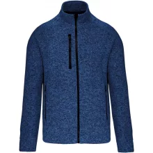 Férfi pulóver Kariban KA9106 Men S Full Zip Heather Jacket -2XL, Light Royal Blue Méla
