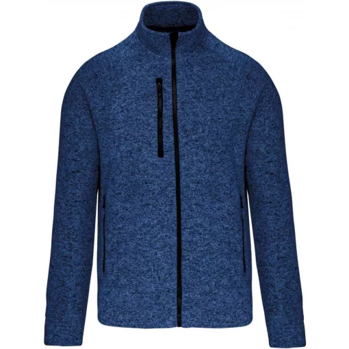 Férfi pulóver Kariban KA9106 Men S Full Zip Heather Jacket -3XL, Light Royal Blue Méla