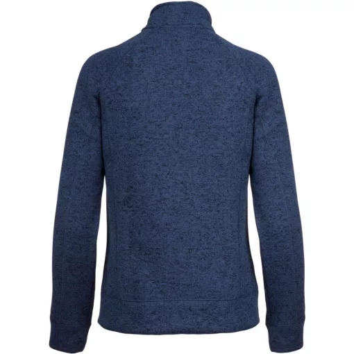 Férfi pulóver Kariban KA9106 Men S Full Zip Heather Jacket -M, Navy Melange