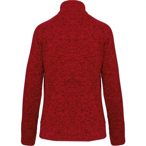 Férfi pulóver Kariban KA9106 Men S Full Zip Heather Jacket -XL, Red Melange