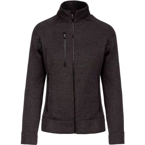 Női pulóver Kariban KA9107 Ladies Full Zip Heather Jacket -3XL, Dark Grey Melange