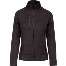 Női pulóver Kariban KA9107 Ladies Full Zip Heather Jacket -XL, Dark Grey Melange