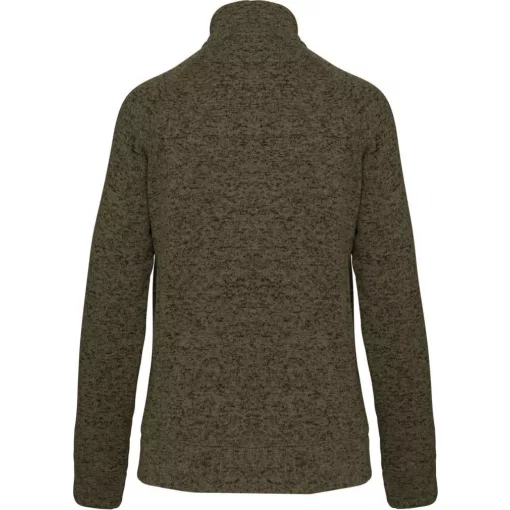 Női pulóver Kariban KA9107 Ladies Full Zip Heather Jacket -2XL, Dark Khaki Melange
