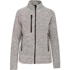 Női pulóver Kariban KA9107 Ladies Full Zip Heather Jacket -2XL, Light Grey Mélange