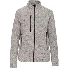 Női pulóver Kariban KA9107 Ladies Full Zip Heather Jacket -S, Light Grey Mélange