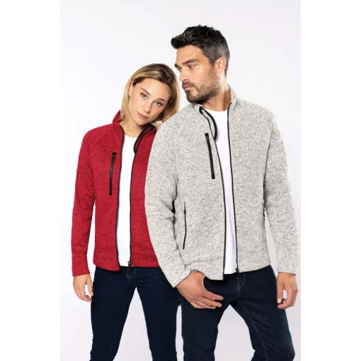 Női pulóver Kariban KA9107 Ladies Full Zip Heather Jacket -XS, Light Royal Blue Mélang
