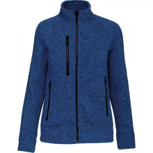 Női pulóver Kariban KA9107 Ladies Full Zip Heather Jacket -XS, Light Royal Blue Mélang