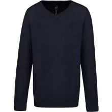 Gyerek pulóver Kariban KA9109 Kids v-neck Jumper -8/10, Navy