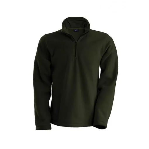Uniszex kabát Kariban KA912 Enzo - Zip neck Microfleece Jacket -M, Green Olive