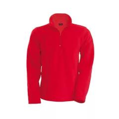   Uniszex kabát Kariban KA912 Enzo - Zip neck Microfleece Jacket -4XL, Red