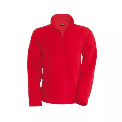 Uniszex kabát Kariban KA912 Enzo - Zip neck Microfleece Jacket -4XL, Red