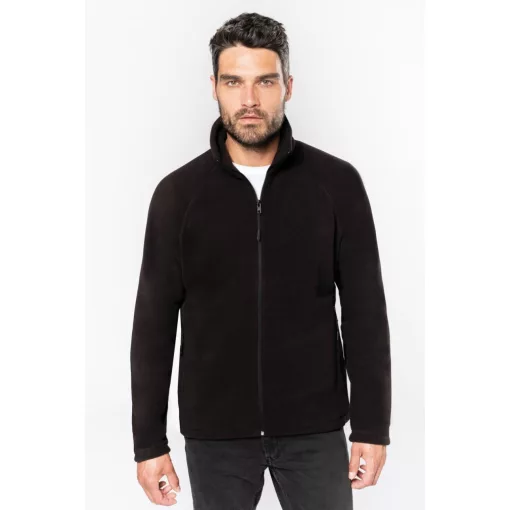 Uniszex kabát Kariban KA917 Marco - Full Zip Micro Fleece Jacket -M, Black