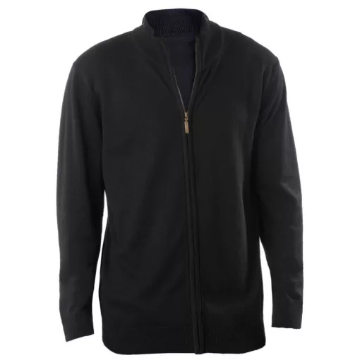 Férfi Kariban KA961 Men S Full Zip Cardigan -L, Black