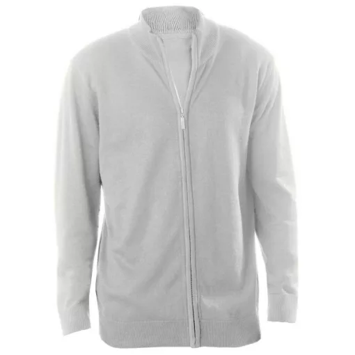 Férfi Kariban KA961 Men S Full Zip Cardigan -L, Grey Melange