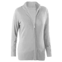Női Kariban KA962 Ladies Full Zip Cardigan -M, Grey Melange