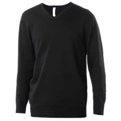   Férfi pulóver Kariban KA965 Men’S v-neck Jumper -3XL, Black