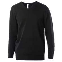 Férfi pulóver Kariban KA965 Men’S v-neck Jumper -XL, Black