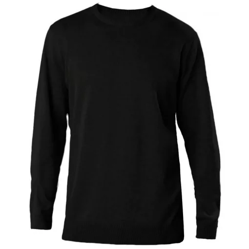 Férfi pulóver Kariban KA967 Men S Crew neck Jumper -XL, Black