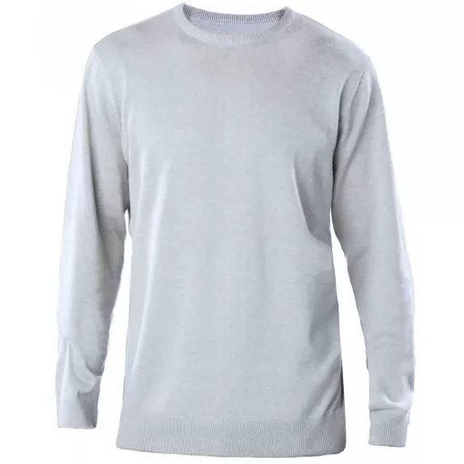 Férfi pulóver Kariban KA967 Men S Crew neck Jumper -3XL, Grey Melange