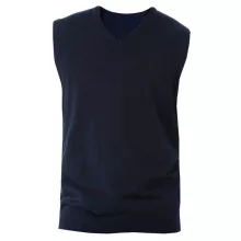 Férfi pulóver Kariban KA969 Men S Sleeveless v-neck Jumper -2XL, Navy