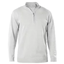 Férfi pulóver Kariban KA970 Men S Zip neck Jumper -2XL, Grey Melange
