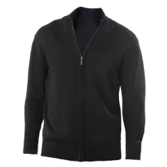 Férfi Kariban Kardigán KA971 Full Zip Cardigan -L, Black