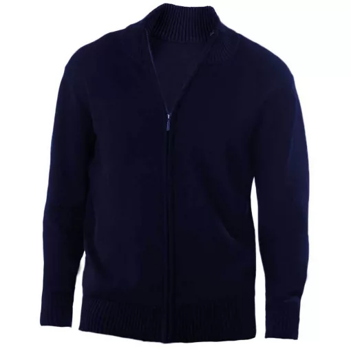 Férfi Kariban Kardigán KA971 Full Zip Cardigan -XL, Navy