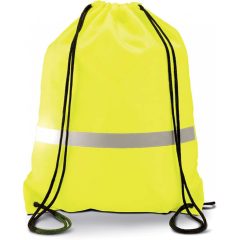   Uniszex hátizsák Kimood KI0109 Drawstring Backpack -Egy méret, Fluorescent Yellow