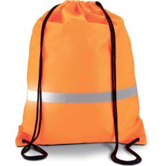   Uniszex hátizsák Kimood KI0109 Drawstring Backpack -Egy méret, Fluorescent Orange