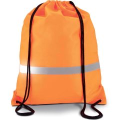   Uniszex hátizsák Kimood KI0109 Drawstring Backpack -Egy méret, Fluorescent Orange
