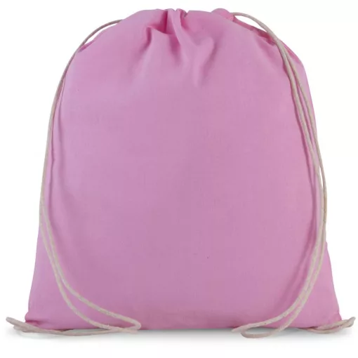 Uniszex táska Kimood KI0147 Organic Cotton Small Drawstring Bag -Egy méret, Dark Pink