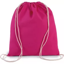 Uniszex táska Kimood KI0147 Organic Cotton Small Drawstring Bag -Egy méret, Magenta