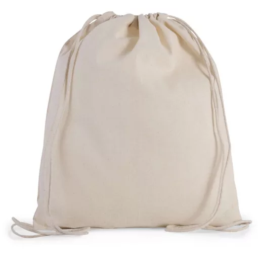 Uniszex táska Kimood KI0147 Organic Cotton Small Drawstring Bag -Egy méret, Natural