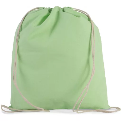 Uniszex táska Kimood KI0147 Organic Cotton Small Drawstring Bag -Egy méret, Pistachio 