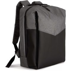   Uniszex hátizsák Kimood KI0153 Business Backpack -Egy méret, Dark Grey Heather/Black