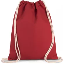 Uniszex táska Kimood KI0154 Drawstring Bag With Thick Straps -Egy méret, Cherry Red