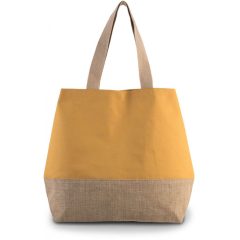 Uniszex táska Kimood KI0235 Canvas Jute Hold-All Shopper Bag -Egy méret, Cumin Yellow/