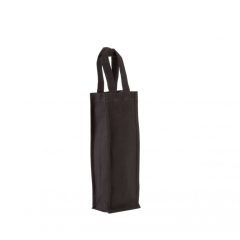   Uniszex táska Kimood KI0269 Cotton Canvas Bottle Bag -Egy méret, Black