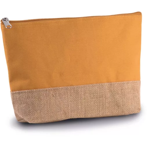 Uniszex bevásárló táska Kimood KI0276 Canvas Jute pouch -Egy méret, Natural/Natural