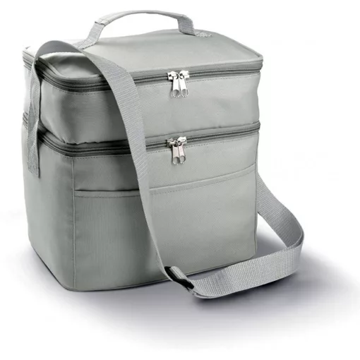 Uniszex táska Kimood KI0317 Double Compartment Cooler Bag -Egy méret, Light Grey