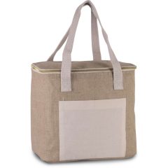   Uniszex táska Kimood KI0353 Jute Cool Bag - Medium Size -Egy méret, Natural