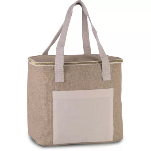 Uniszex táska Kimood KI0353 Jute Cool Bag - Medium Size -Egy méret, Natural