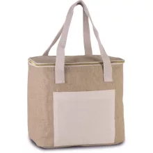 Uniszex táska Kimood KI0353 Jute Cool Bag - Medium Size -Egy méret, Natural