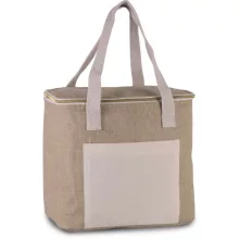 Uniszex táska Kimood KI0353 Jute Cool Bag - Medium Size -Egy méret, Natural