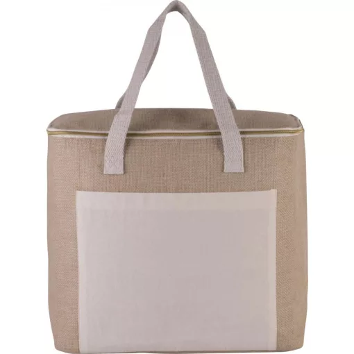 Uniszex táska Kimood KI0354 Jute Cool Bag - Large Size -Egy méret, Natural
