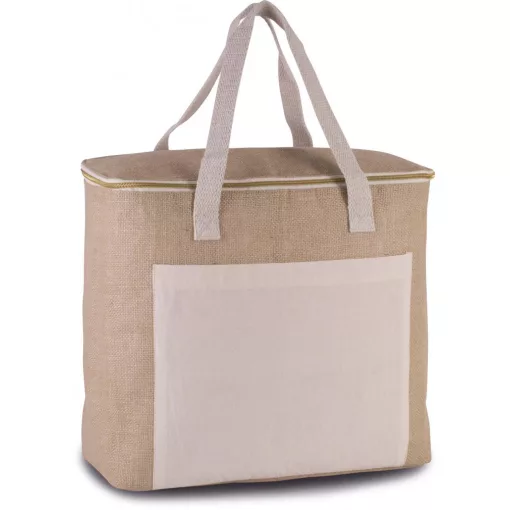 Uniszex táska Kimood KI0354 Jute Cool Bag - Large Size -Egy méret, Natural